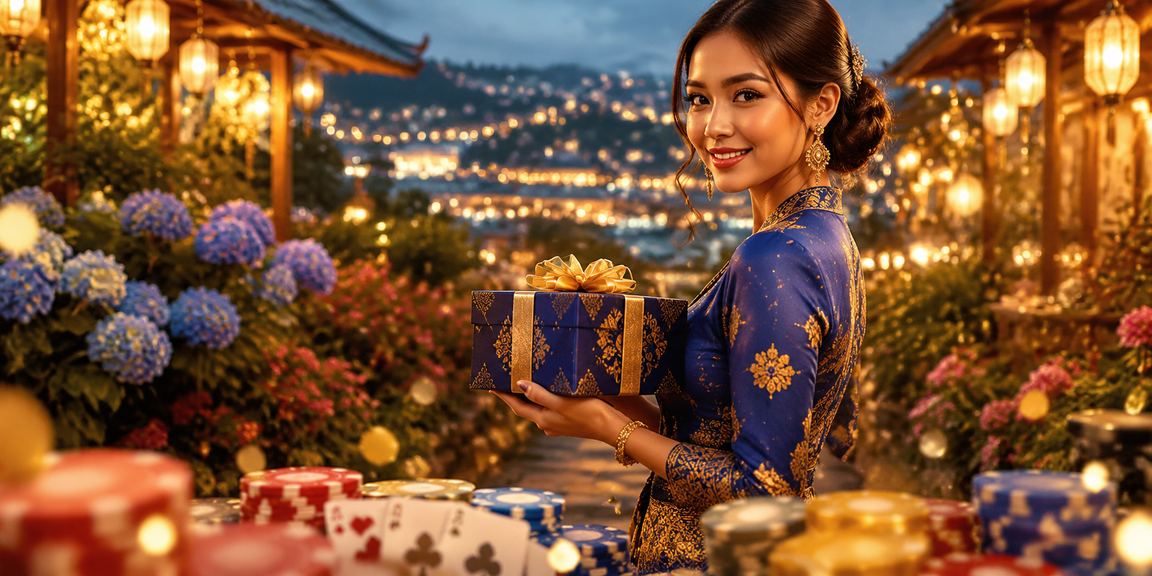 Pemain Malaysia dalam baju kurung memainkan Teen Patti dan permainan meja kasino langsung dalam talian